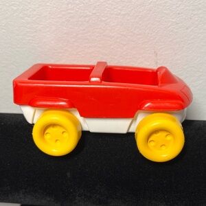 vintage 1981 CBS Inc. Sesame Street red toy car with yellow wheels